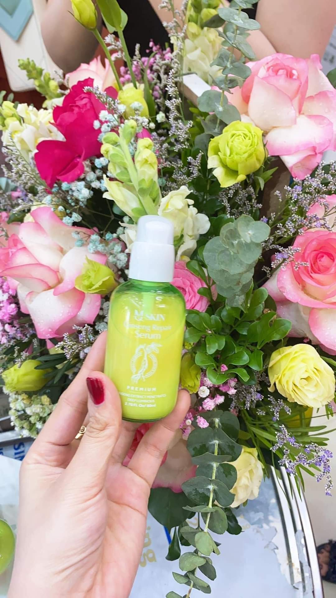 Combo Nhân Sâm Thay Da Vip Và Bột Rữa Mặt Mq Skin