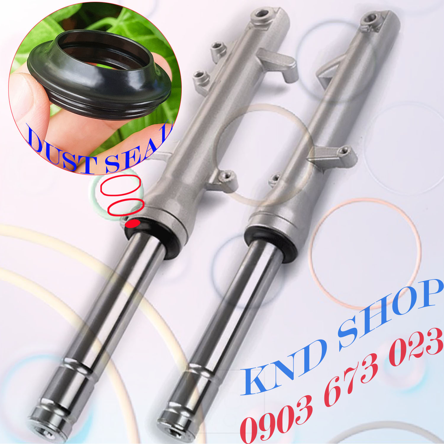 Phốt chụp bụi  giảm sóc VC 33*46 cho phuộc trước cho Honda SH VN, Attila,...phụ tùng xe máy loại vòng đệm cao su | KND Shops