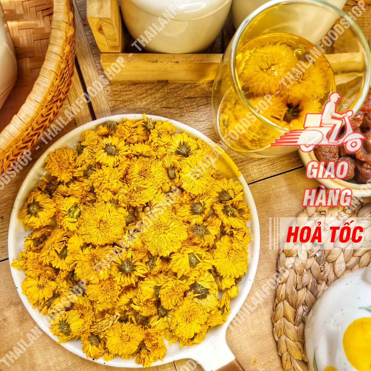 Trà Hoa Cúc Vàng (Hoàng Cúc) Lon 100Gram