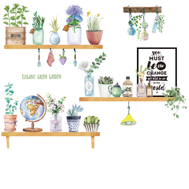 Decal dán tường [Bộ sưu tập các mẫu hoa lá,động vật] BS130