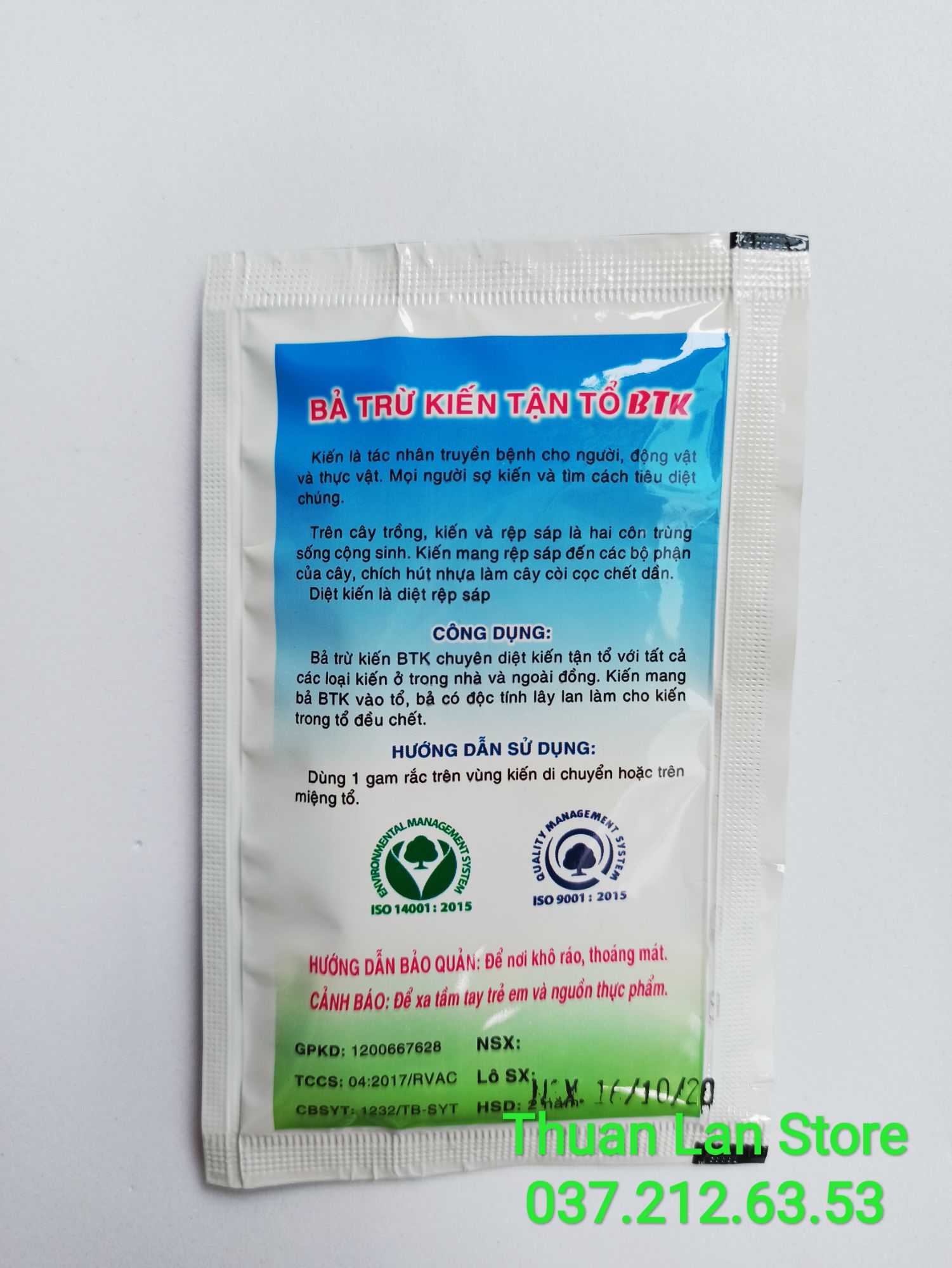 Bả Trừ Kiến Tận Tổ BTK gói 5g