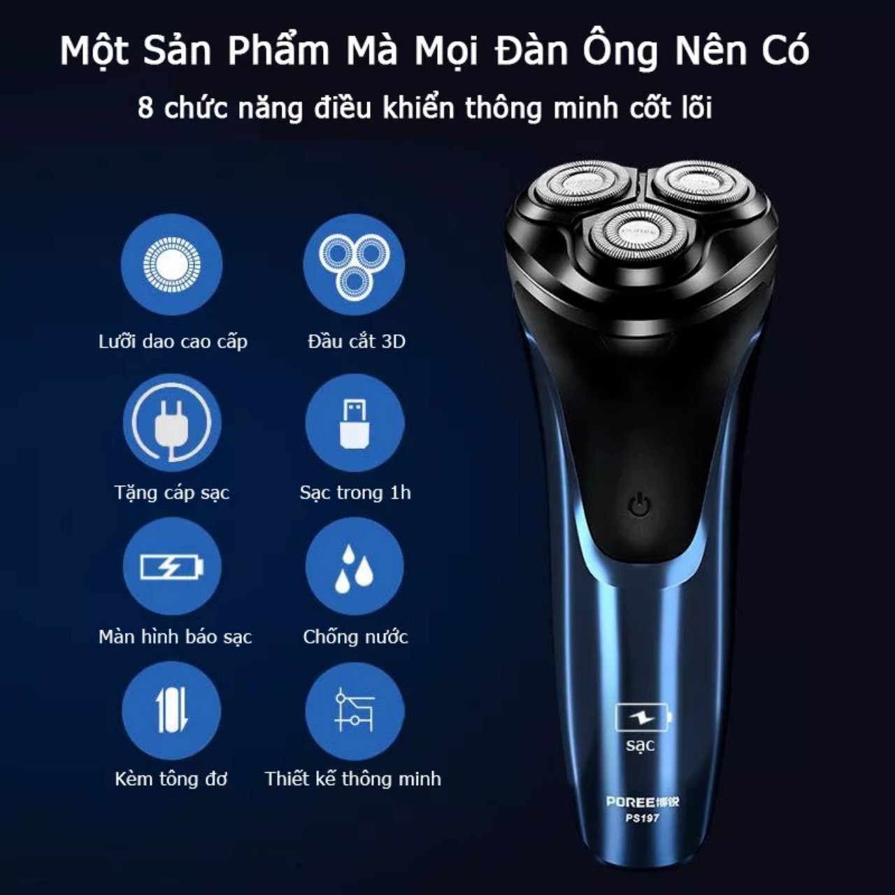 poee shaver 197 type c charger version