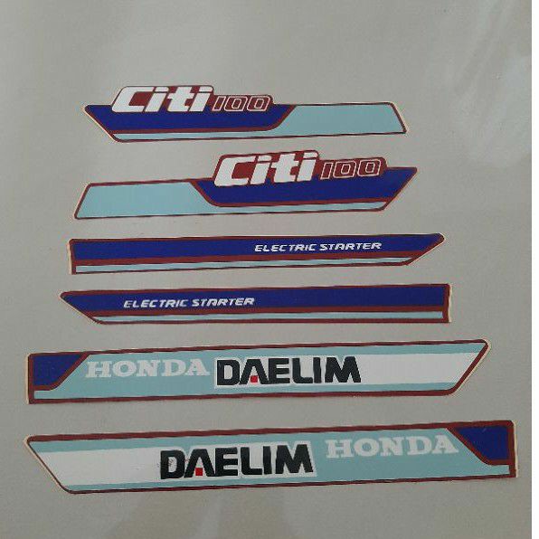 Bộ tem xe citi 100 daelim màu xanh tím hàng xịn