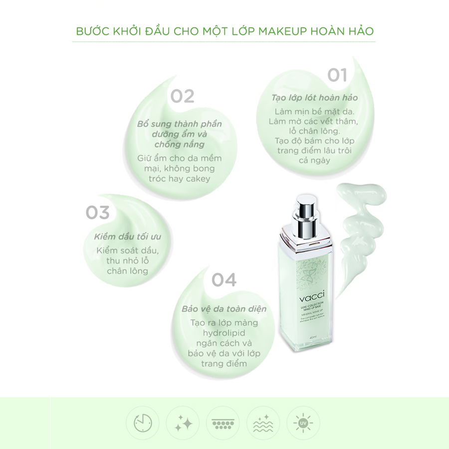 Kem lót VACCI kiềm dầu cao cấp VACCI Make up Base – SPF 10+/PA+++