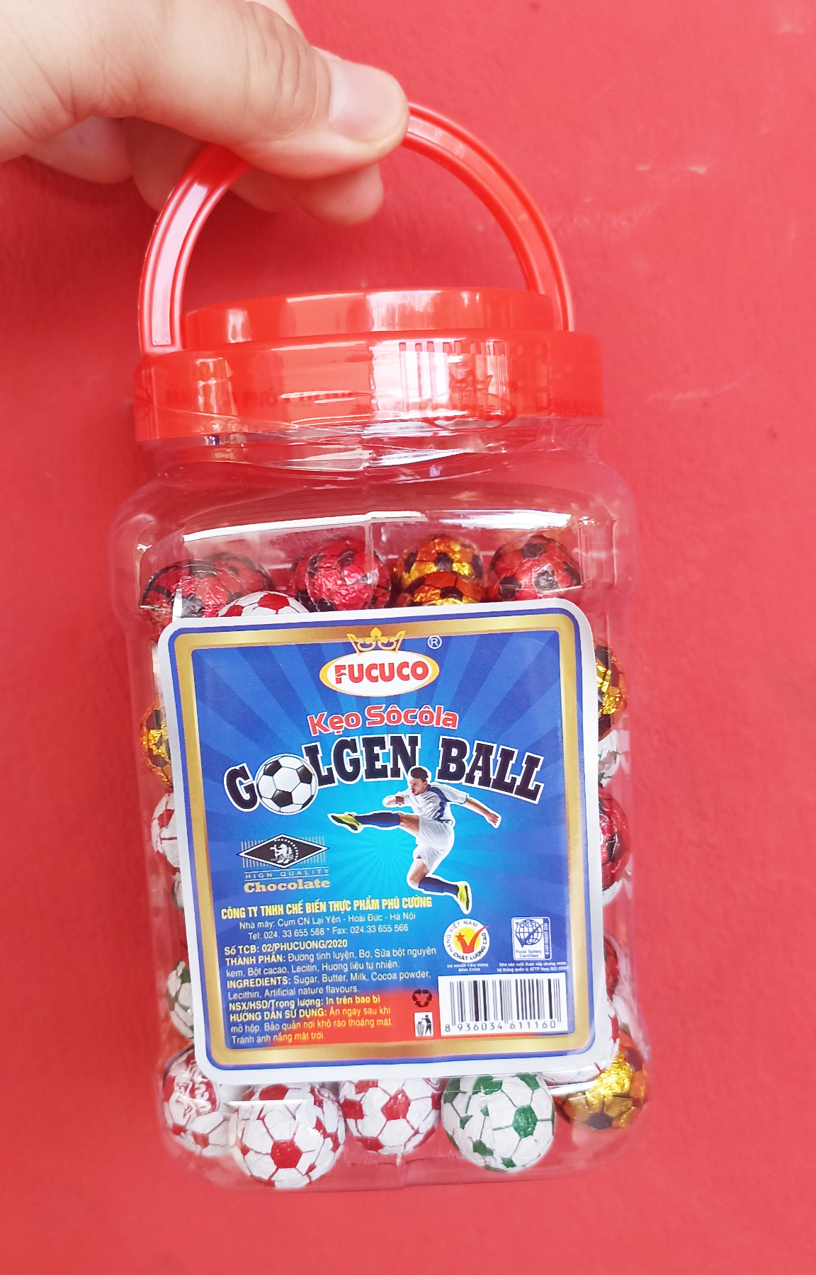 Kẹo Socola Quả Bóng Phú Cường 80 Quả 260gr