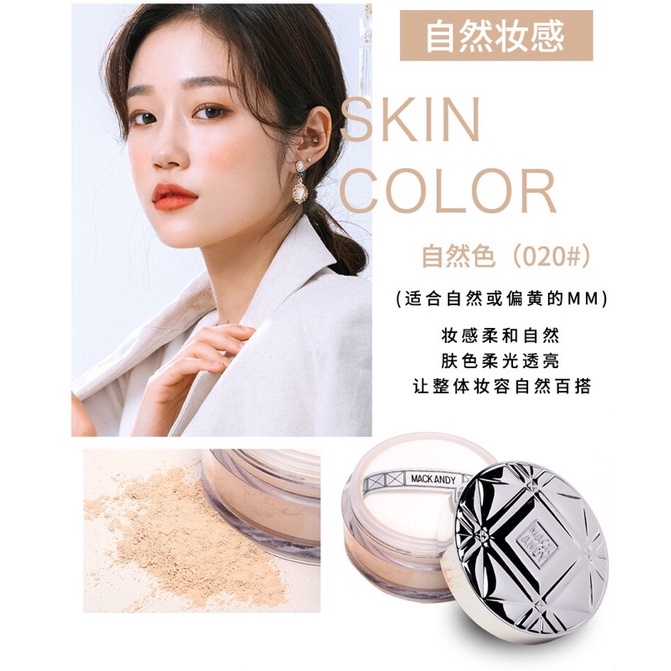 Phấn phủ bột Mack Andy kiềm dầu, ngăn thấm nước