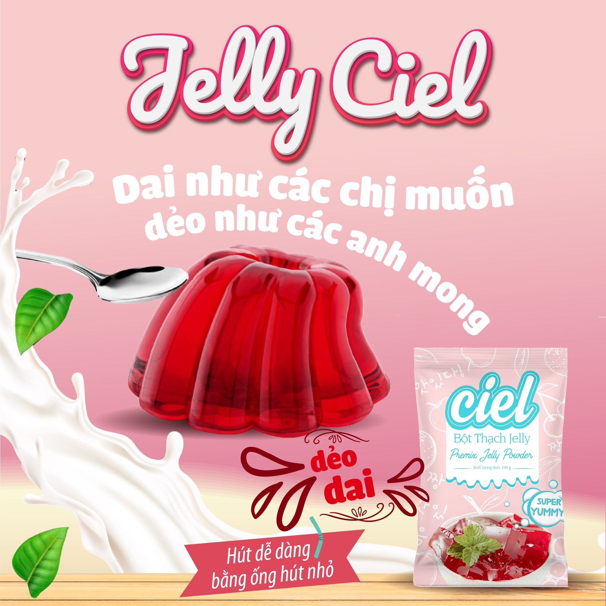 Bột thạch jelly Ciel 140g