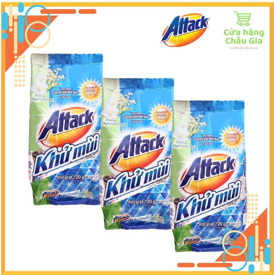 COMBO 5 GÓI 720Gr BỘT GIẶT ATTACK THƯƠNG HIỆU NHẬT BẢN.