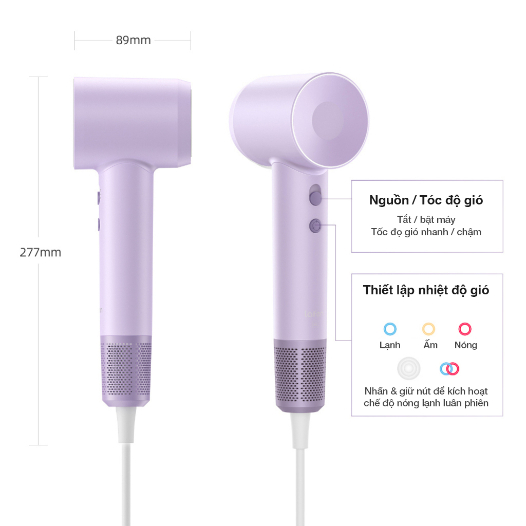 Máy sấy tóc ion âm tốc độ cao Laifen - phiên bản SE