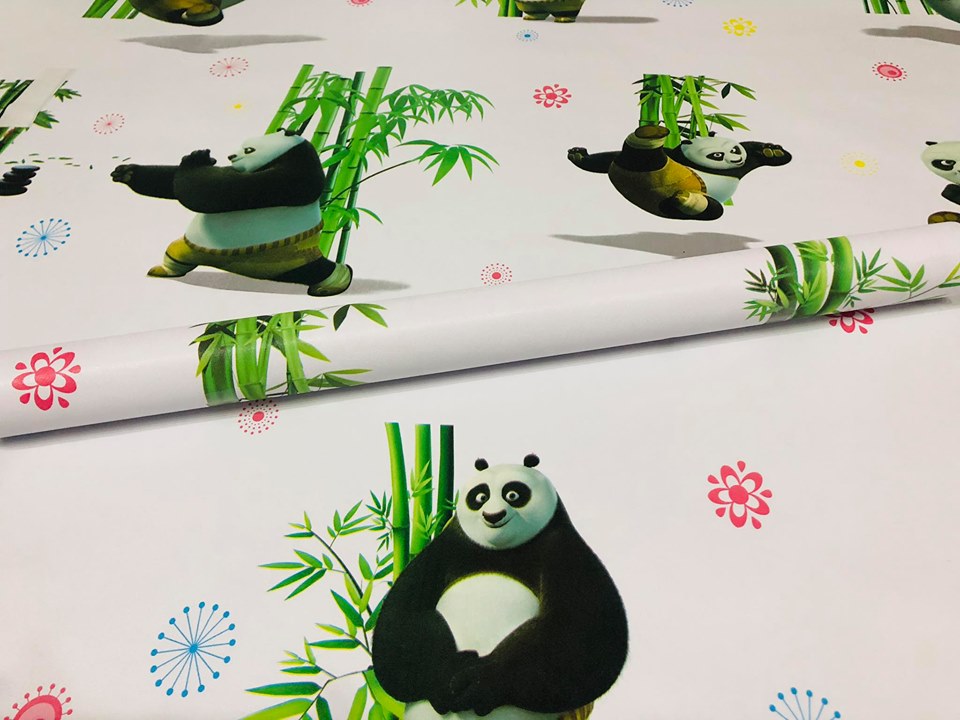 Combo 5m giấy dán tường giấy decal cuộn gấu trúc panda