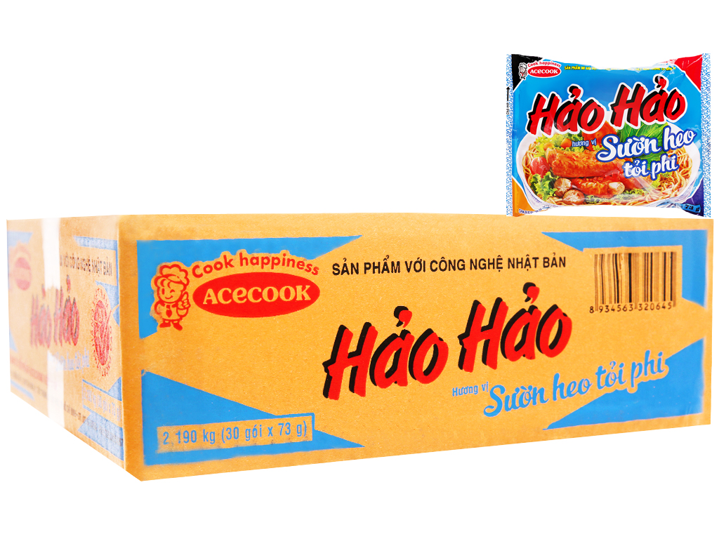 Thùng mì Hảo Hảo sườn heo tỏi phi 30 gói