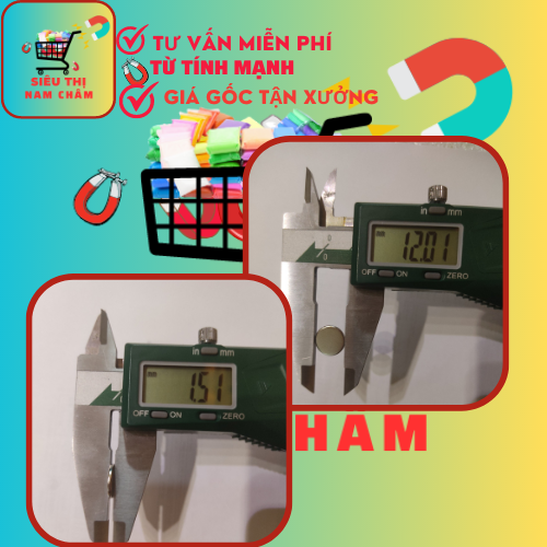 Nam Châm Đất Hiếm Tròn (Nhiều kích thước) lực từ N35
