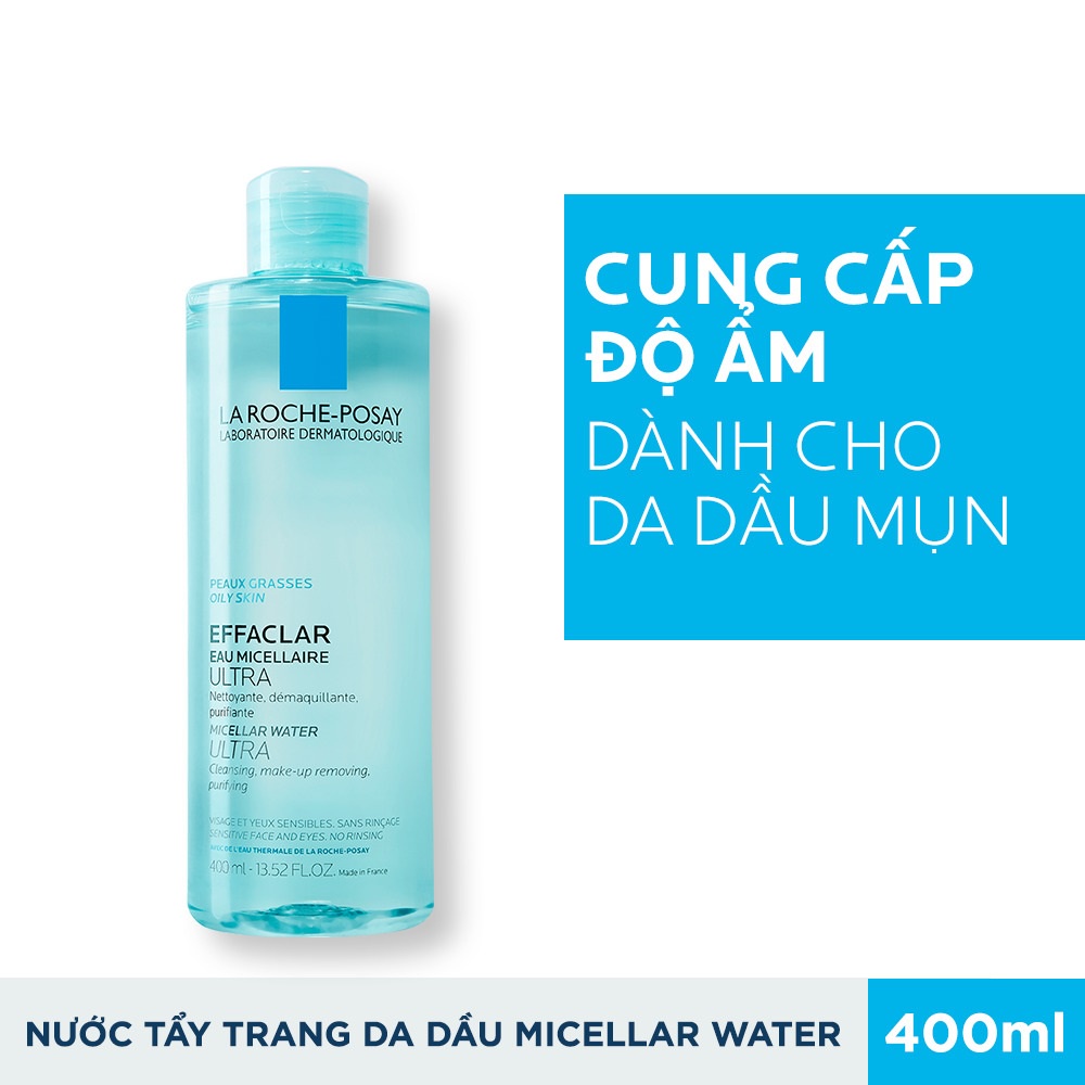 Nước Tẩy Trang La Roche-Posay Eau Micellaire Ultra 400ml Reactives, Sensibles, Grasses Oily