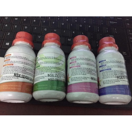 Combo 4 lọ phân hữu cơ ViF chăm sóc cây cảnh hoa lan mỗi loại 100ml