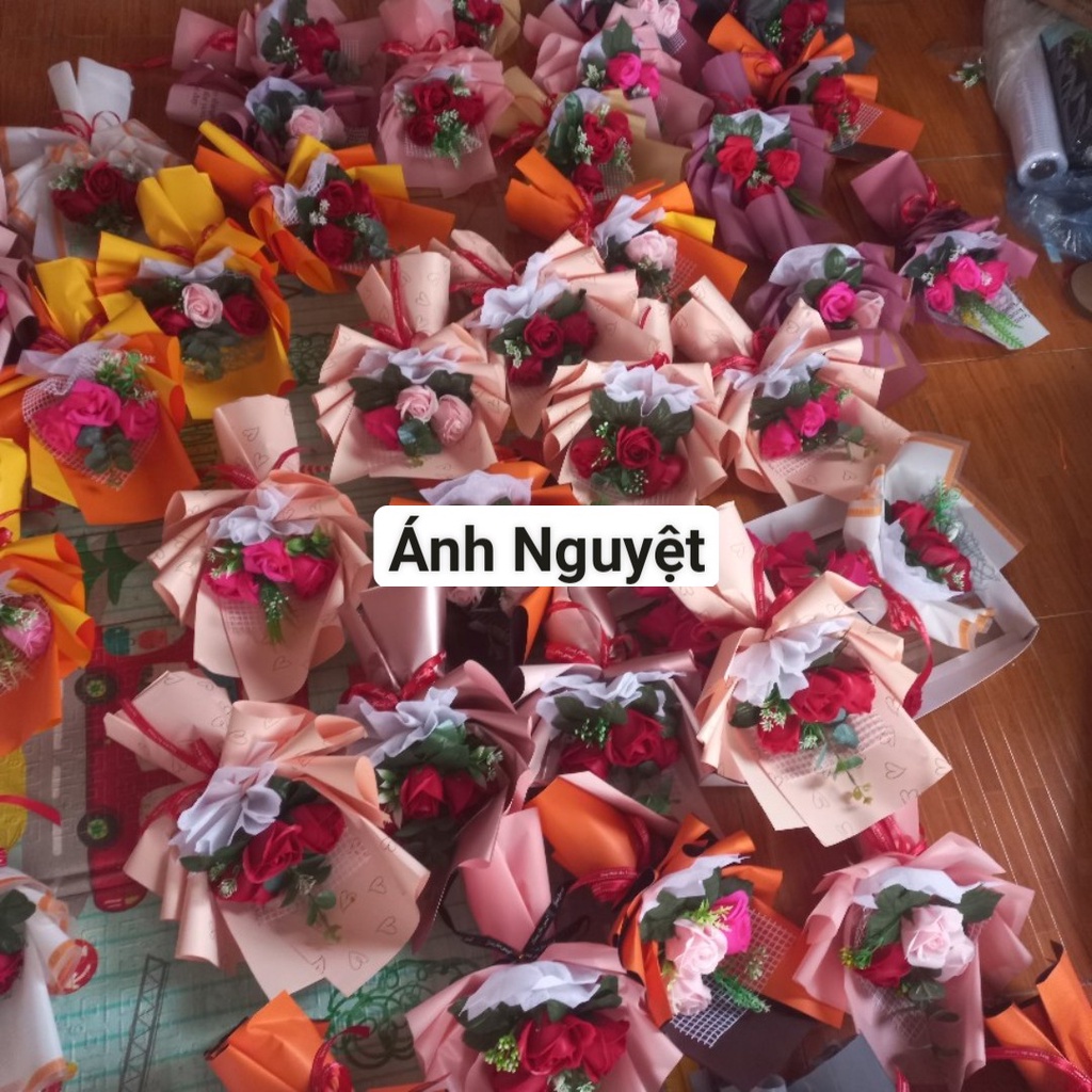 Hoa hồng sáp giá rẻ bó 3 bông