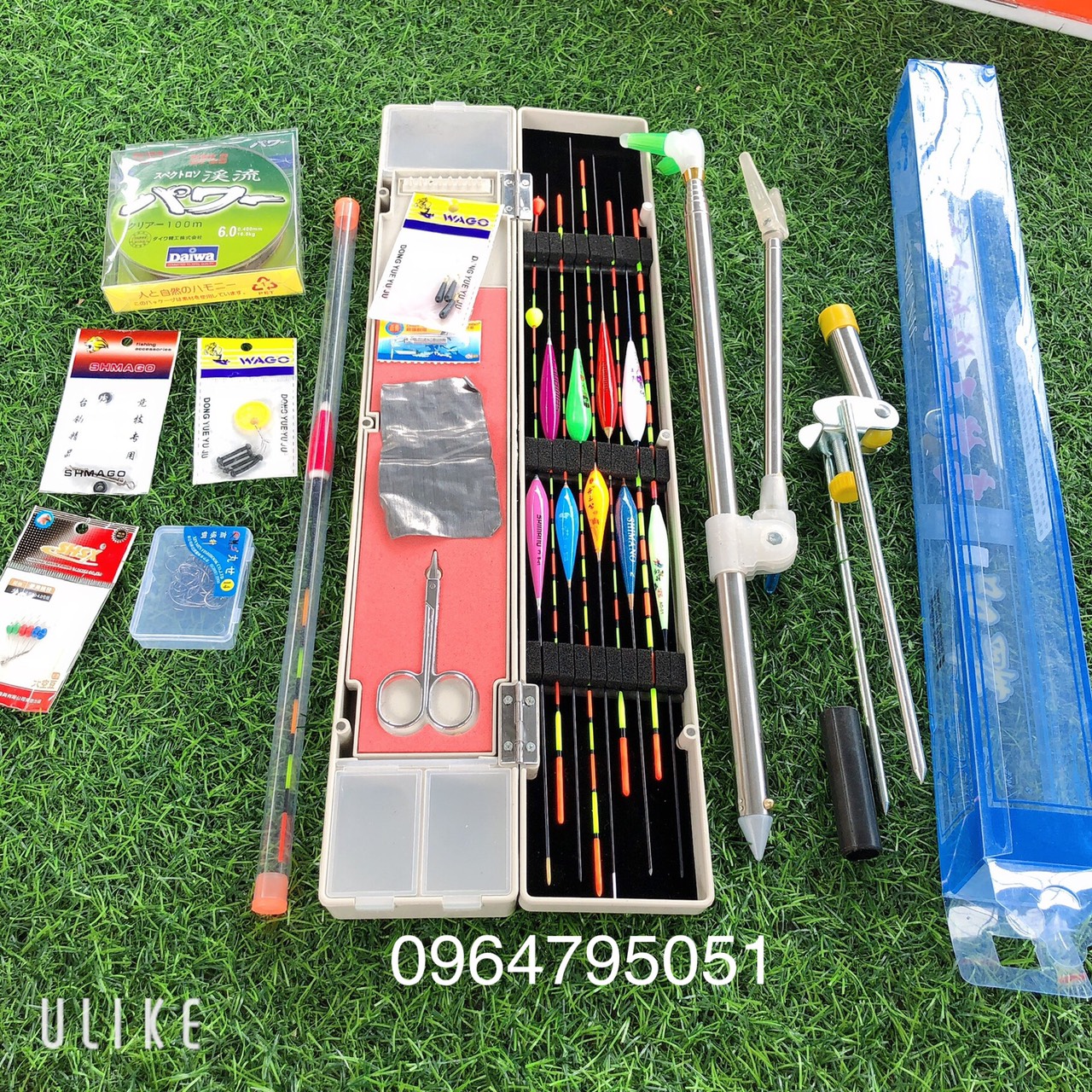 combo phao câu đài kèm chống cần