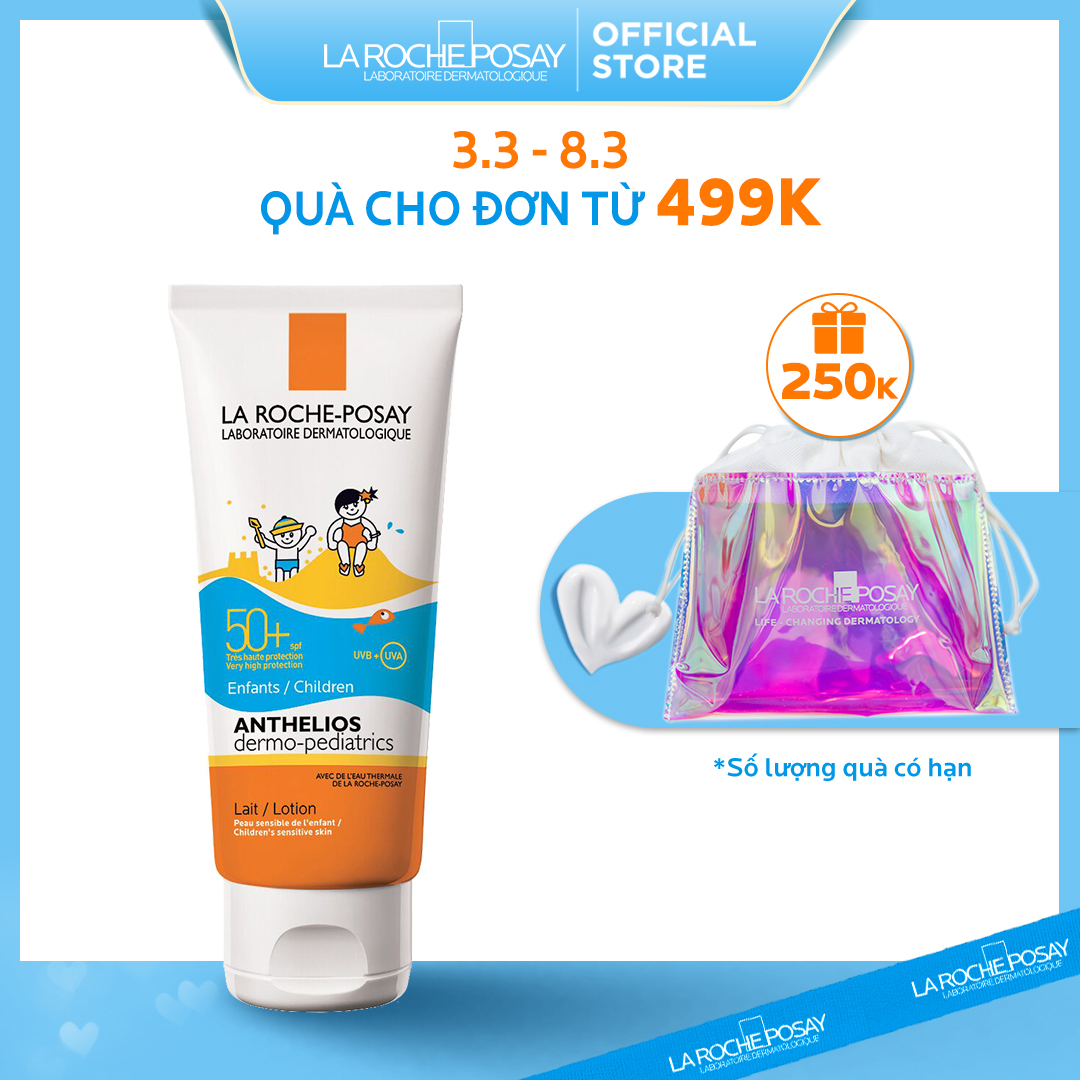 Hình ảnh Kem chống nắng dạng sữa cho trẻ em La Roche Posay Anthelios Dermo Kid SPF 50+ UVB & UVA 100ml