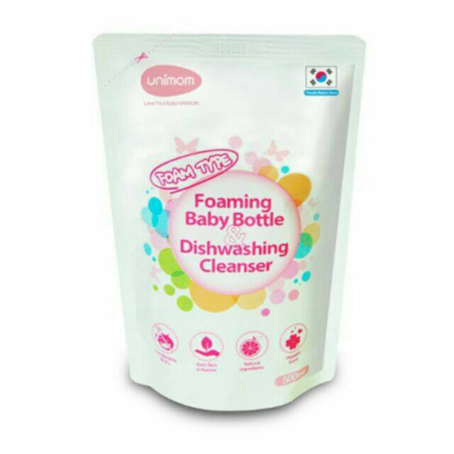 [HCM]Nước rửa bình sữa Unimom (túi) 500ml