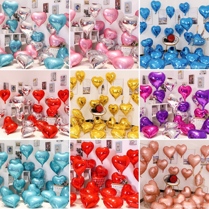 Bóng trang trí hình trái tim nhiều size