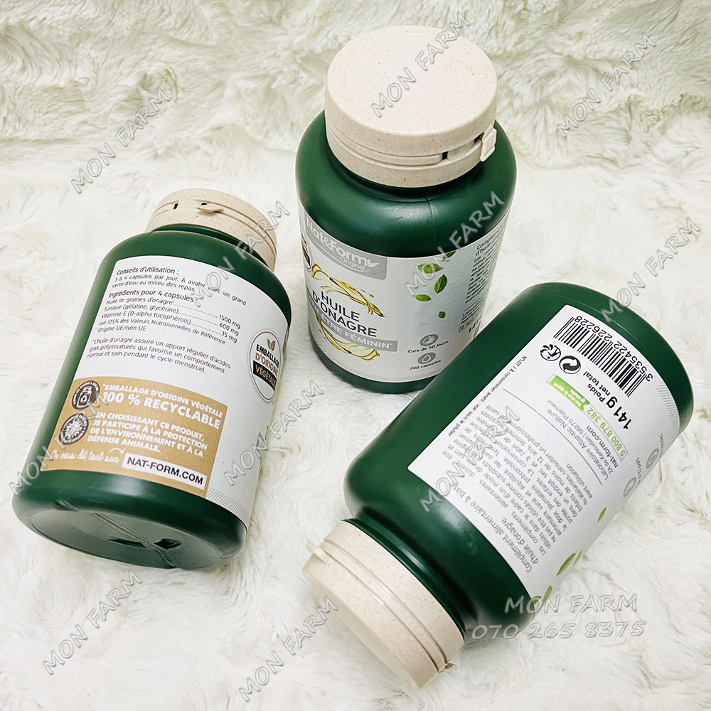 Tinh Dầu Hoa Anh Thảo Nat & Form 200 Viên