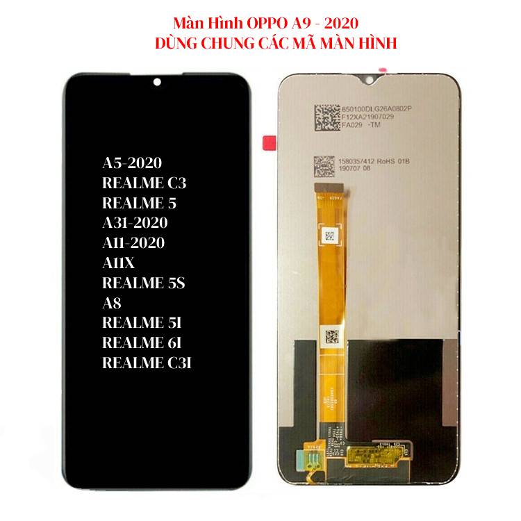 Bộ màn hình a9 2020 chung các mã a5-2020/realme c3/realme 5/a31-2020/a11-2020/a11x/realme 5s/a8/realme 5i/realme 6i/realme c3i