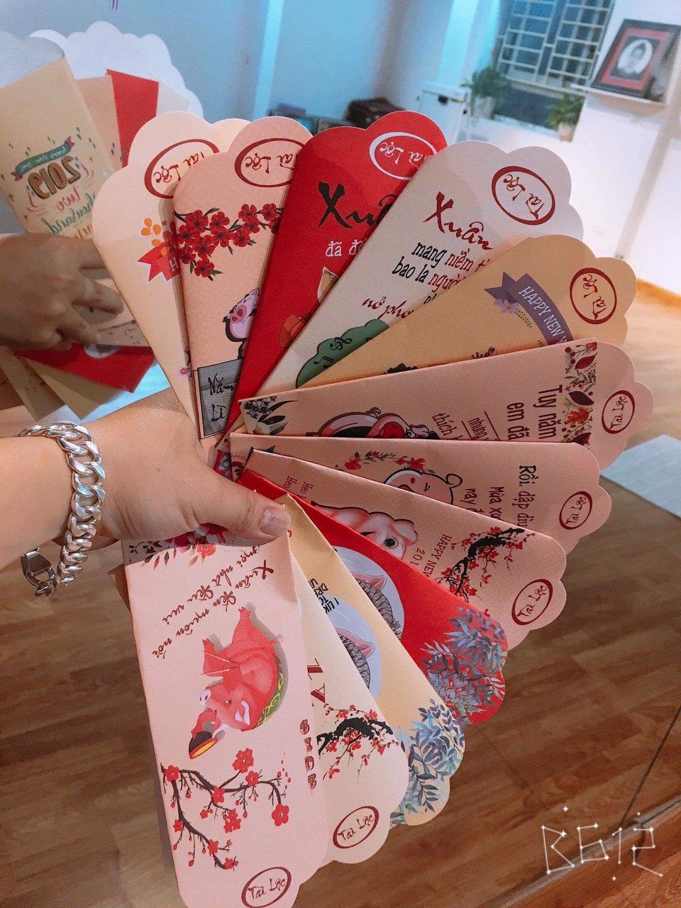 Combo 10 bao lì xì tết 2019 bì xi măng