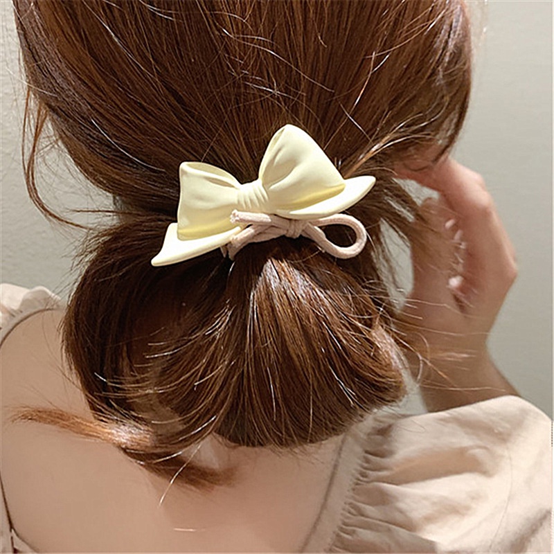 (Mới ) Cột tóc nơ to 3D trà sữa dễ thương Tatitava