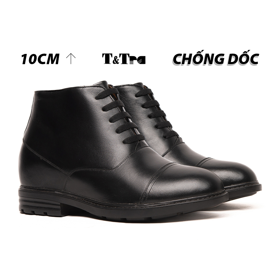 10CM  Giày Độn Nam T&TRA T116 Đen