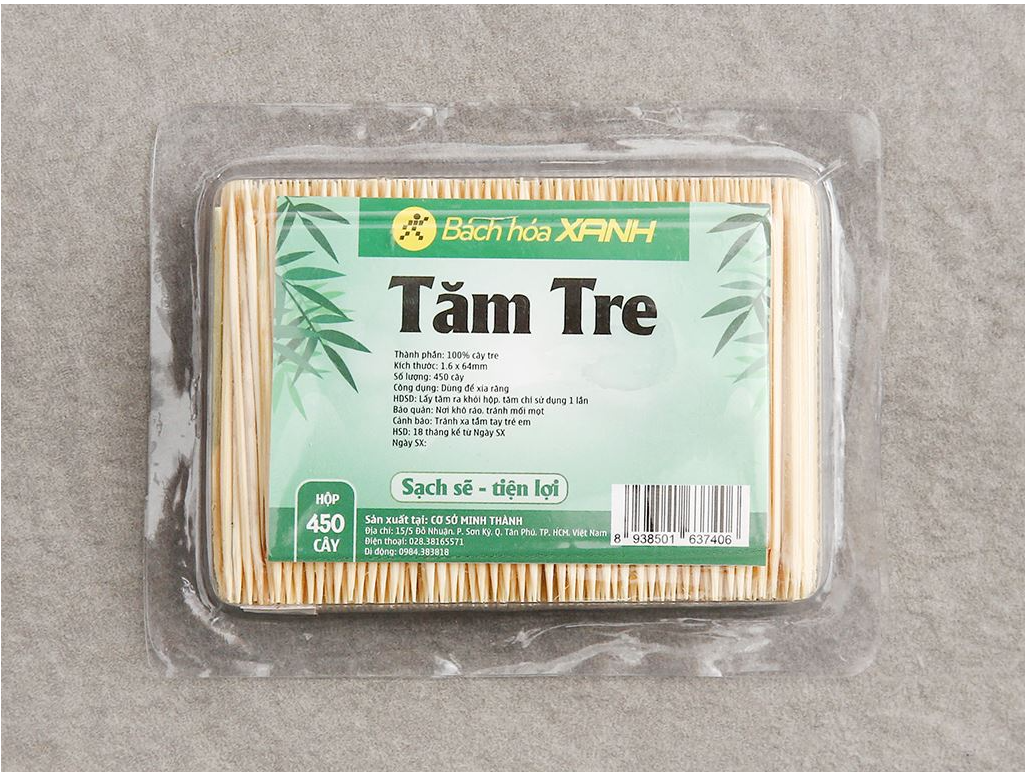 Tăm tre Bách Hoá XANH 450 cây
