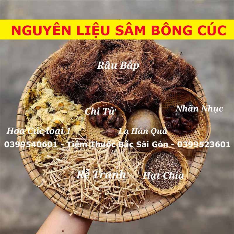 Sỉ 10 Set Sâm Bông Cúc - Set Nấu 10 lít nước (Tặng kèm hạt chia)