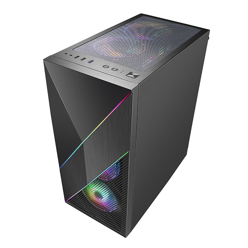 [HCM]CASE AAP DIAMOND GAMING Mặt trước dãy Led RGB (Hông Kính Cường Lực)