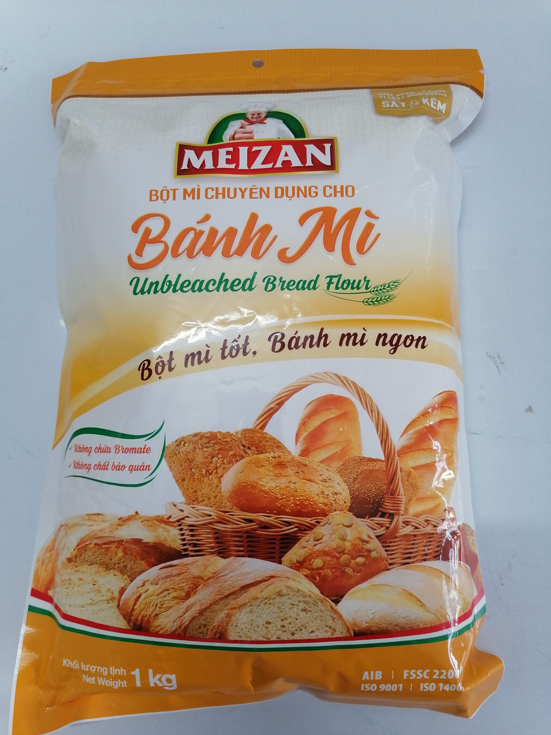 [Túi 1 Kg] BỘT MÌ CHUYÊN DỤNG CHO BÁNH MÌ [VN] MEIZAN Unbleached Bread Flour (halal)