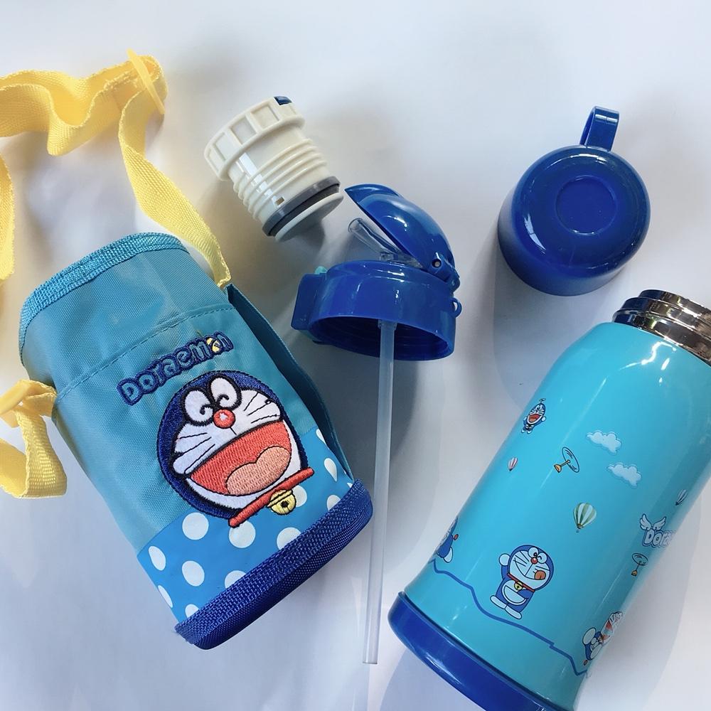 Bình Giữ Nhiệt Doremon có ống hút cho bé 500ml