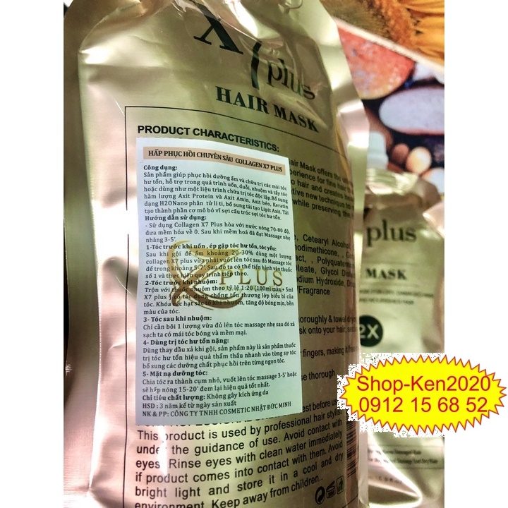Kem hấp tóc X7 Plus Collagen 500ml siêu phục hồi