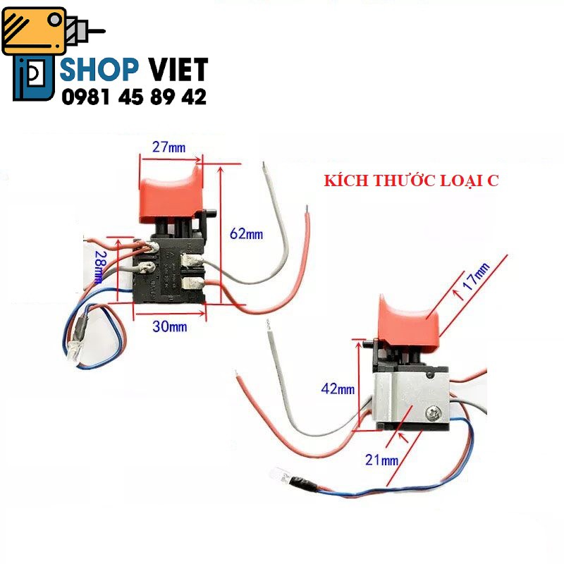 SV Công tắc máy khoan pin 7,2-24VDC