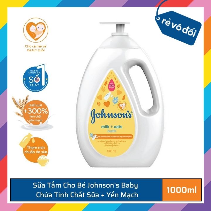 Shower gel for baby Johnsons Baby contains milk essence, oats and rice-Malaysia