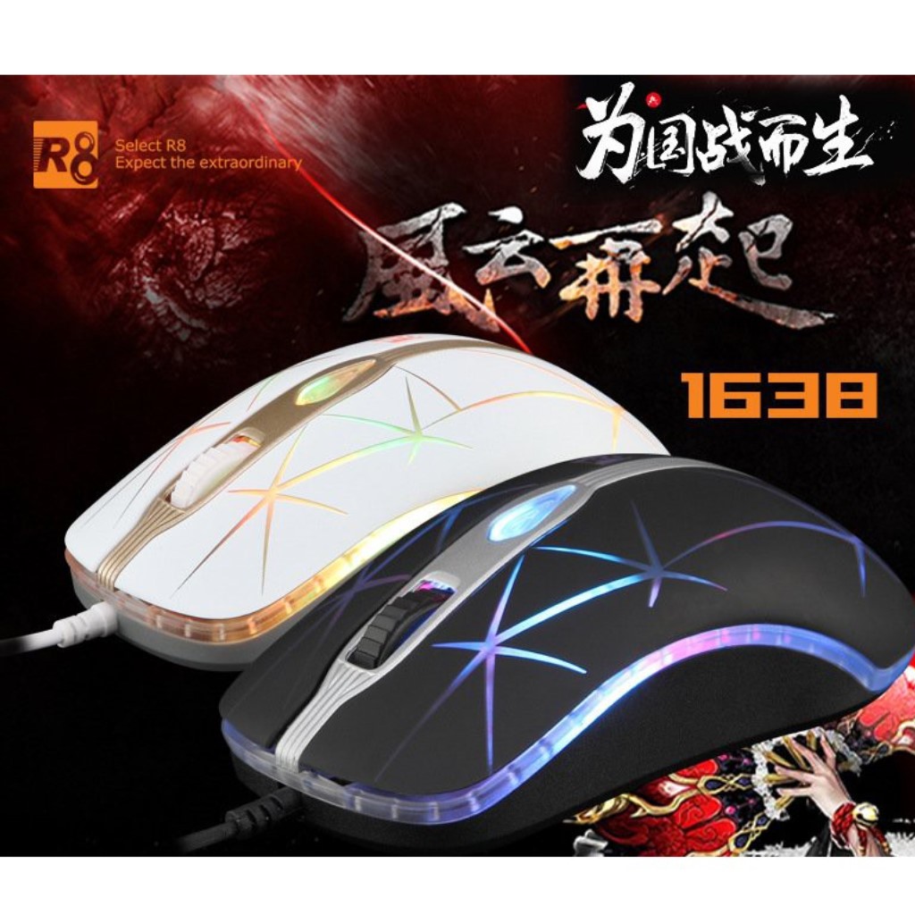 Chuột gaming r8 1638 có led