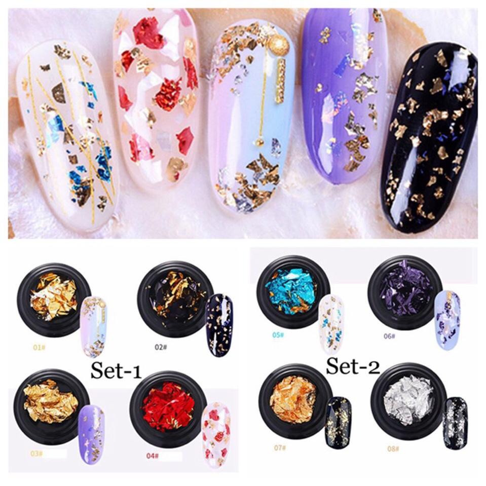 Sticker Dán Móng Kim Tuyến Lấp Lánh (Set 2)