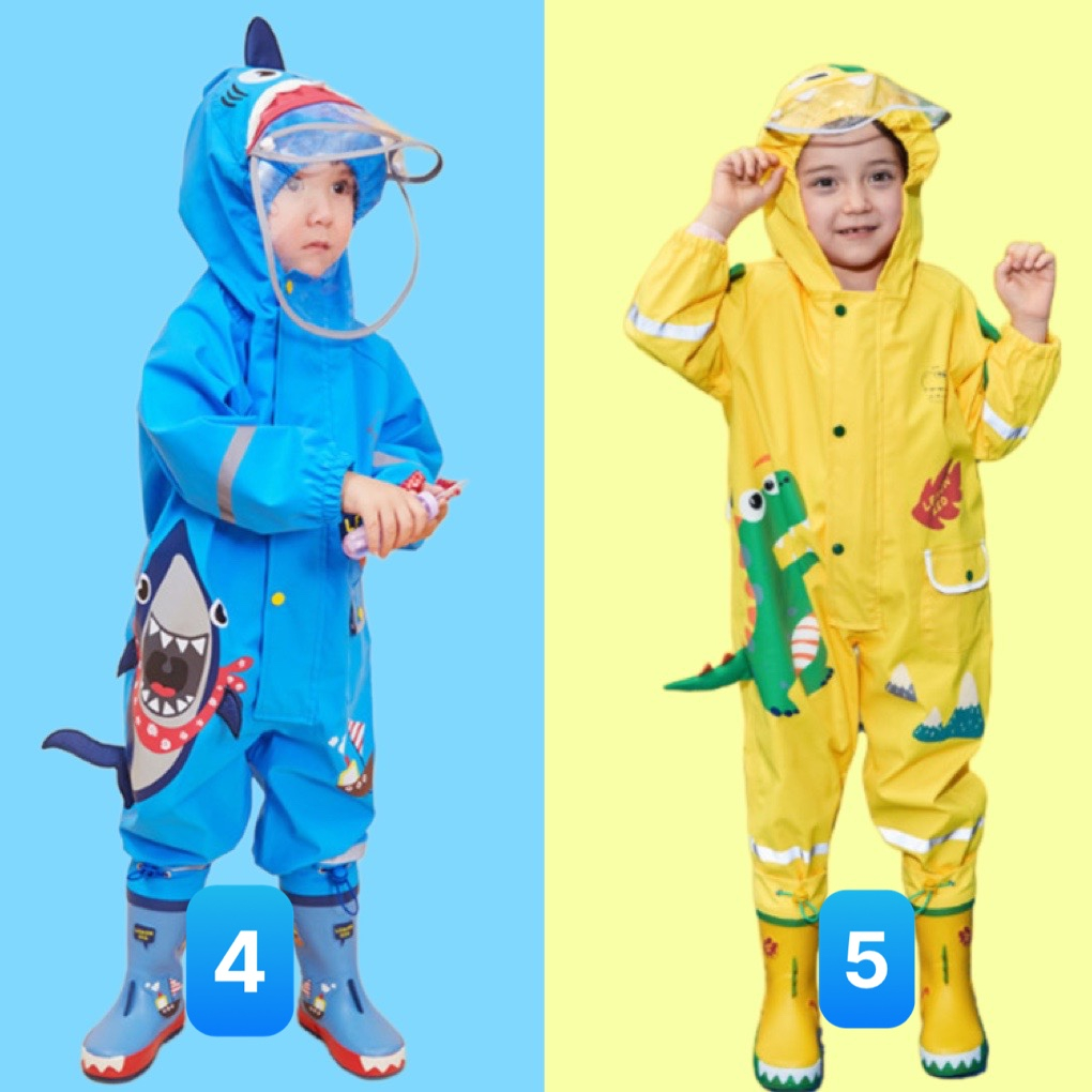 Áo mưa cho bé hình ngộ nghĩnh Áo mưa trẻ em hình con vật áo mưa bé gái áo mưa cho bé 1-8 tuổi