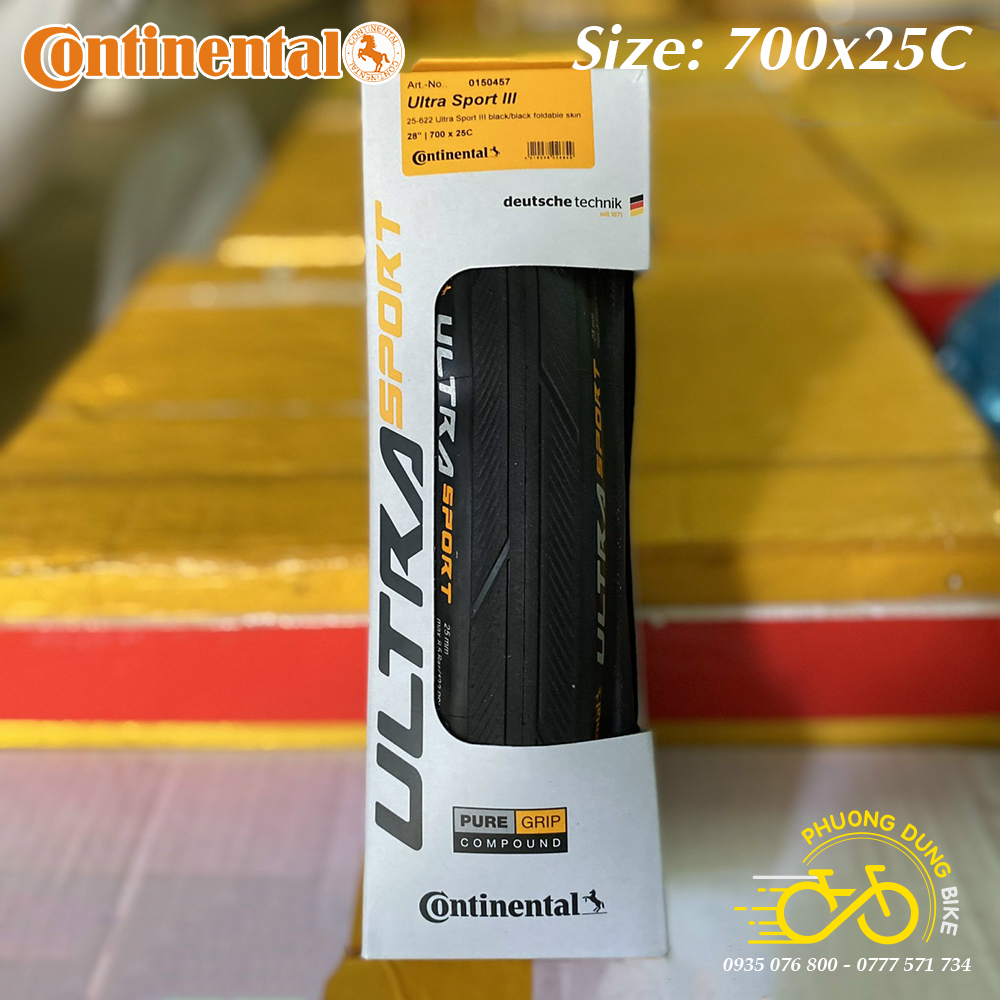 Lốp gấp xe đạp continental ultra sport 3 700x23c/ 700x25c / 700x28c - 1 chiếc