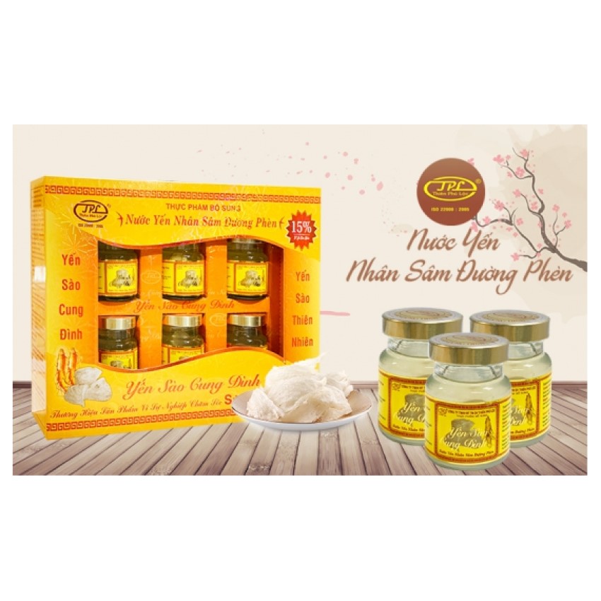 Yến sào Cung Đình nhân sâm 15% yến tổ ( 70ml / lọ)