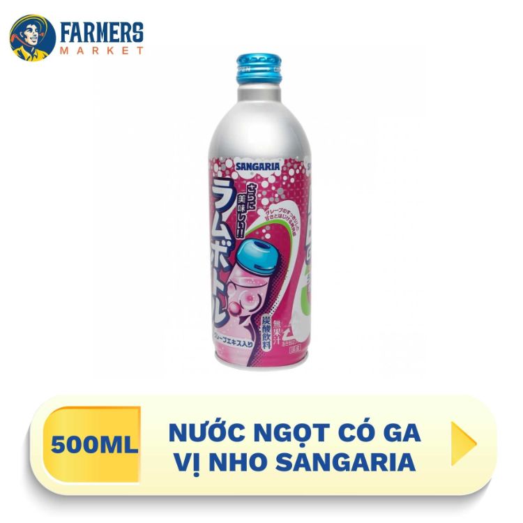 Giao hàng toàn quốc Nước ngọt có ga vị nho Sangaria 500 ml