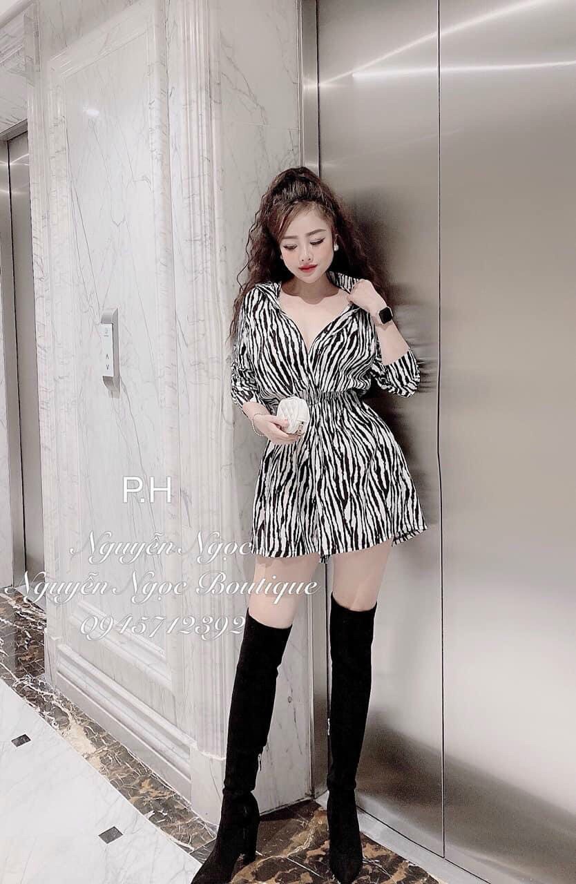 Jumpsuit nữ đùi áo cổ sơ mi tay lỡ #jumdui
