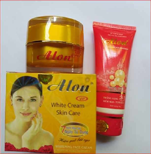 Combo kem alon dưỡng trắng da, ngừa lão hóa, sữa rửa mặt