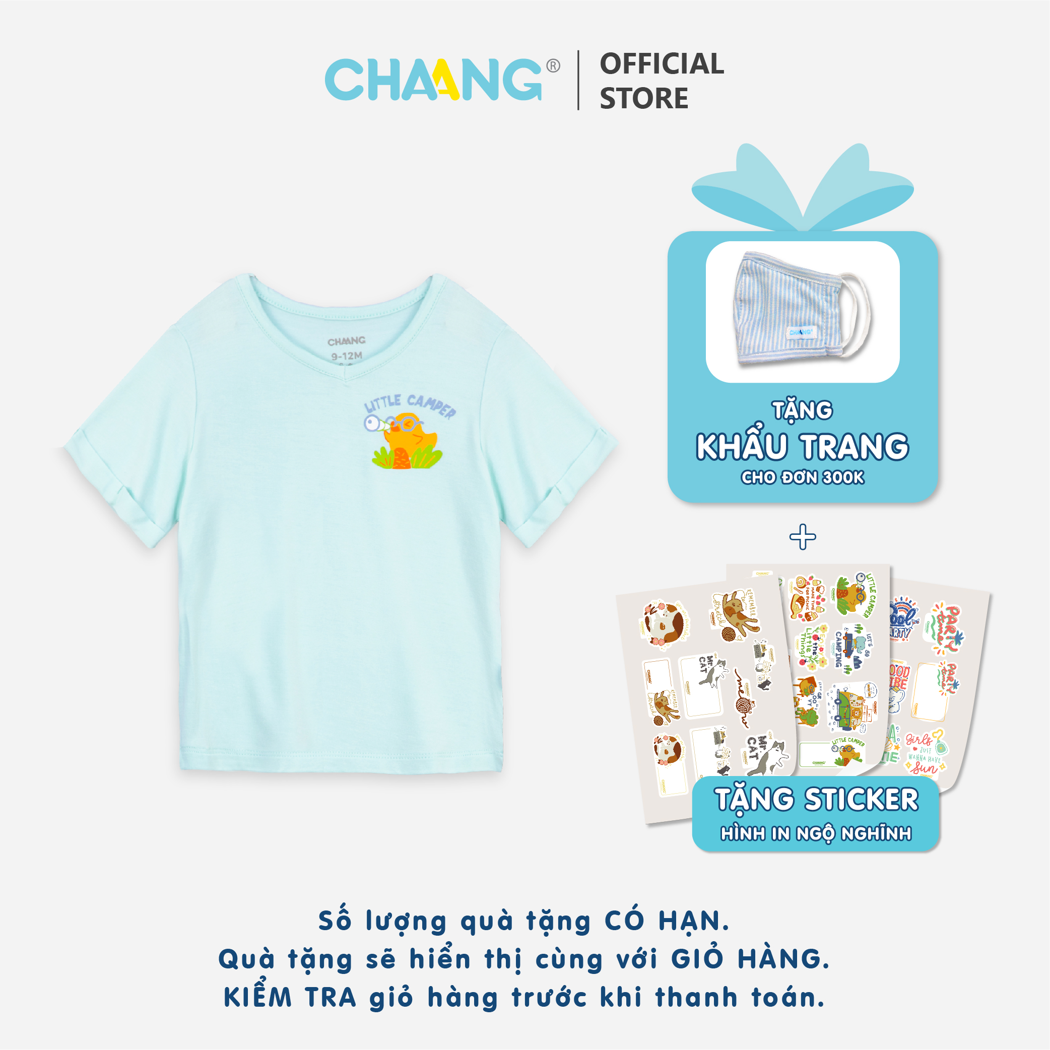 [CHAANG] Áo cộc cổ tim bé trai Spring Chaang