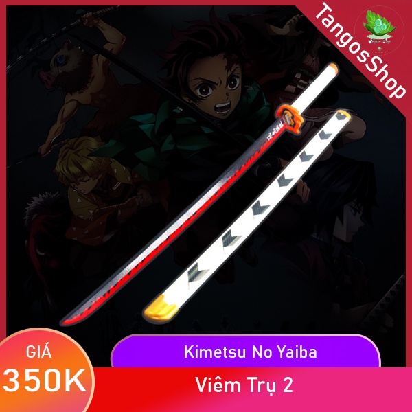 [ TẶNG QUÀ + FREESHIP ] Mô hình Kiếm Gỗ Kimetsu No Yaiba Viêm Trụ - Rengoku - Kiếm Thanh Gươm Diệt Quỷ , Demon Slayer Katana ,Kiếm Gỗ 1m / Kiếm nhật katana có đầy đủ các trụ phiên bản anime( lưỡi kiếm bằng gỗ )