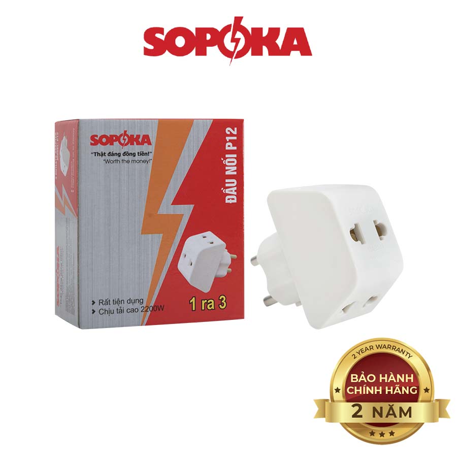 Ổ chia điện 3 lỗ sopoka p11 ,2200w