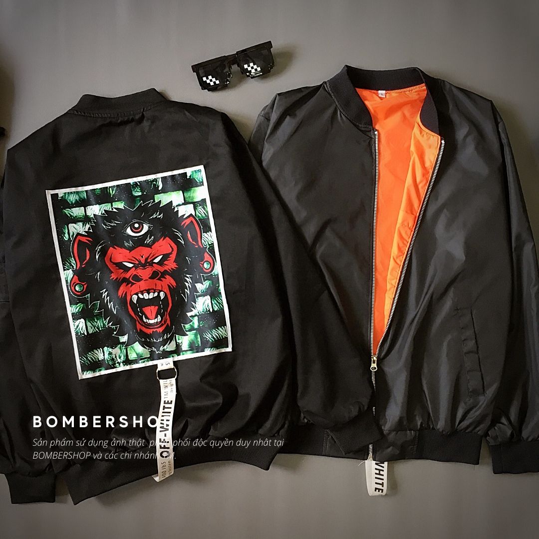 [HCM][Video +ảnh thât] Áo khoác Bomber Design Demon.King