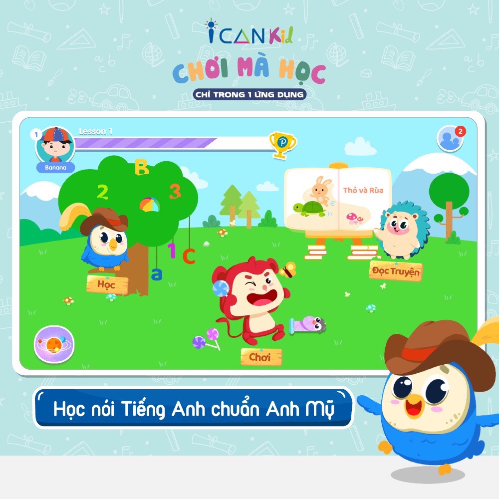 ICANKID (1 năm, 2 Năm, 4 Năm ) - Tiếng Anh cho trẻ