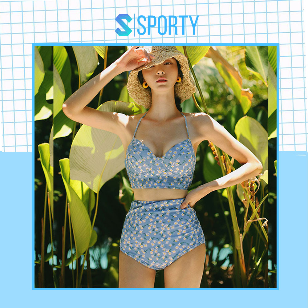 Đồ bơi nữ xẻ tà cao bikini trong bộ sưu tập đồ đi biển 2021 sporty sw2391